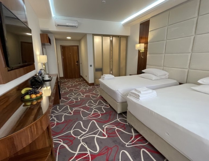 Комфорт 2-местный 1-комнатный комфорт с французским балконом (2 этаж) вид горы, город - Отель Гранд Отель Сухум / Grand Hotel Sukhum